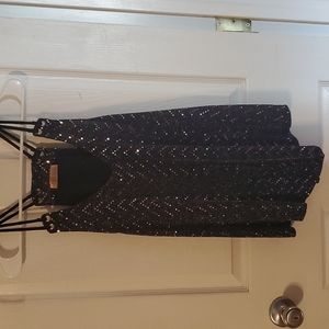 Black and Silver sparkling top